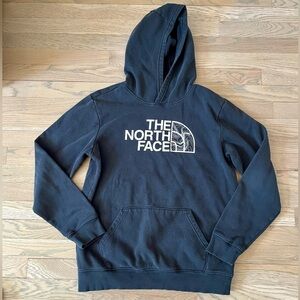THE NORTH FACE Logo Fleece Pullover Hoodie. TNFBLK. Size XL (18).